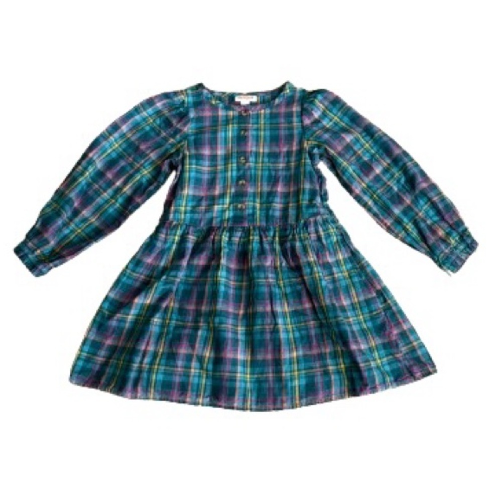 026 NWT Cat & Jack‎ Fall Plaid Dress with Pockets - Size: XS (4/5)